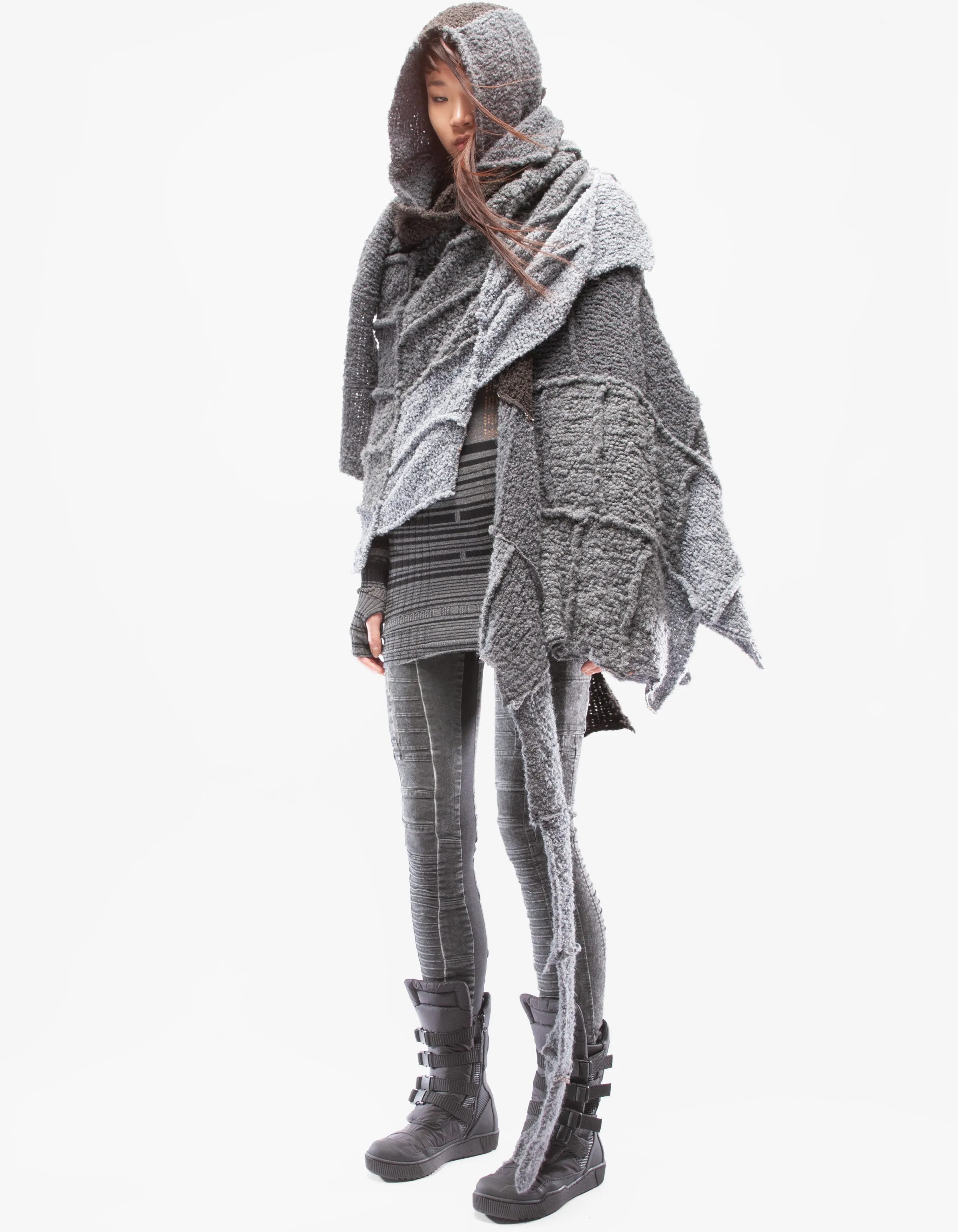 SHAWL HOOD UNION GREY