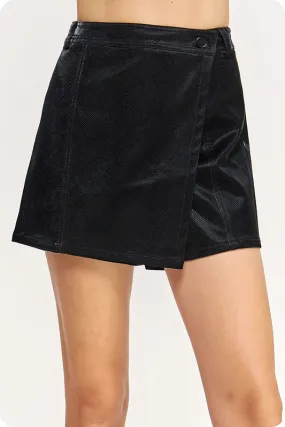 Snake Embossed Skort