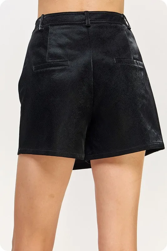 Snake Embossed Skort