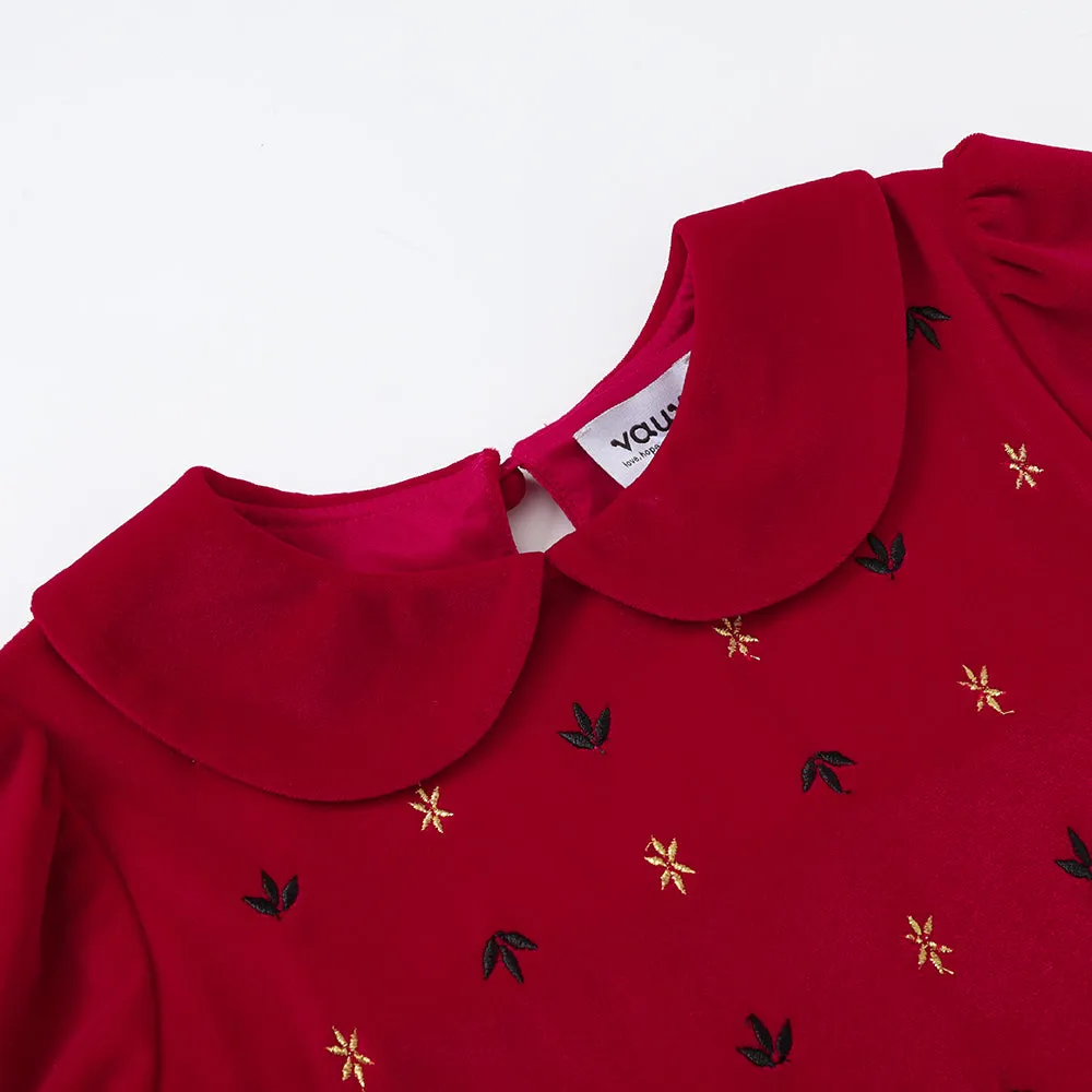 Vauva FW23 - Girls Embroidered Corduroy Tops