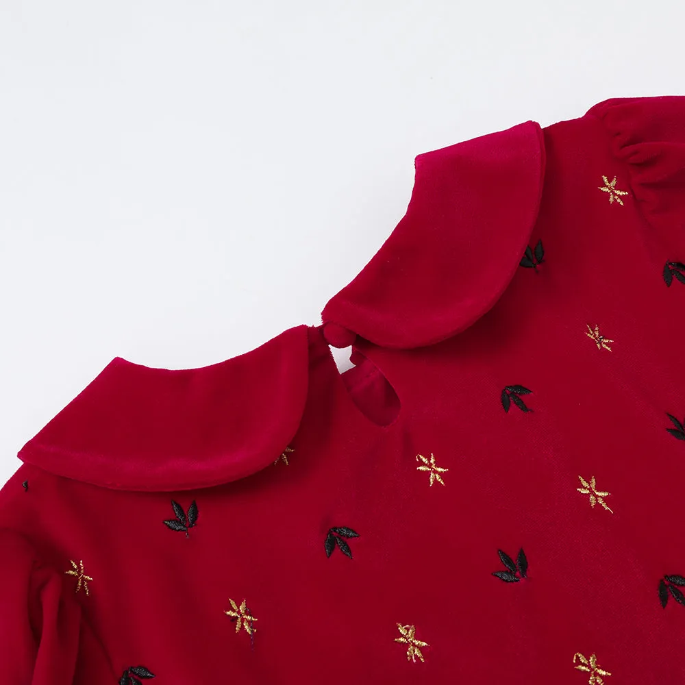 Vauva FW23 - Girls Embroidered Corduroy Tops