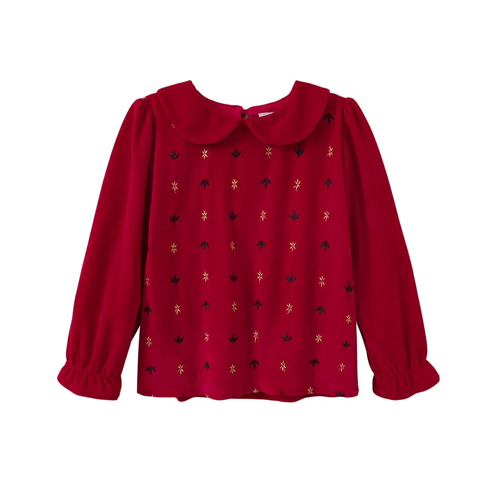 Vauva FW23 - Girls Embroidered Corduroy Tops