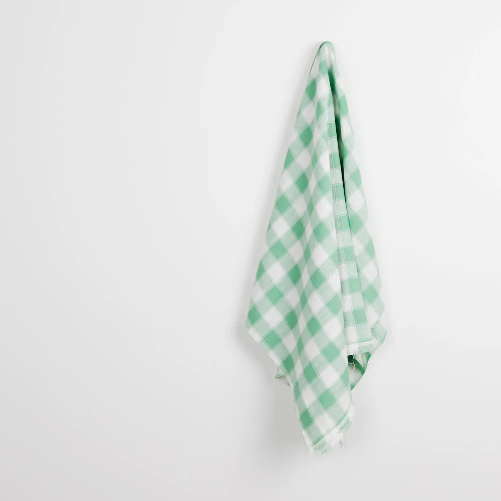 W | Bold Plaid Linen - Mint