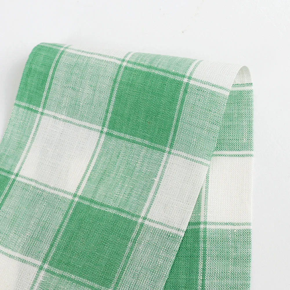 W | Bold Plaid Linen - Mint