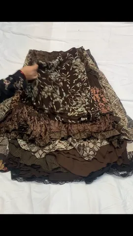 Y2K Café Aesthetic Brown Poly skirts (GRV-10-166)