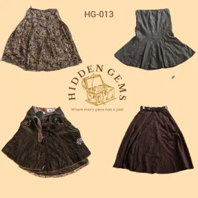 Y2K mix earthy tone skirts(HG-013)