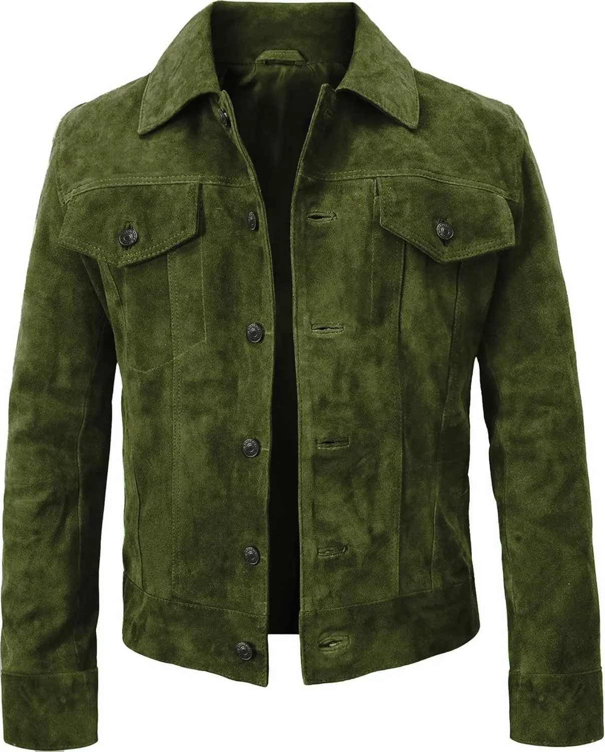 Yloria Green Suede Leather Jacket